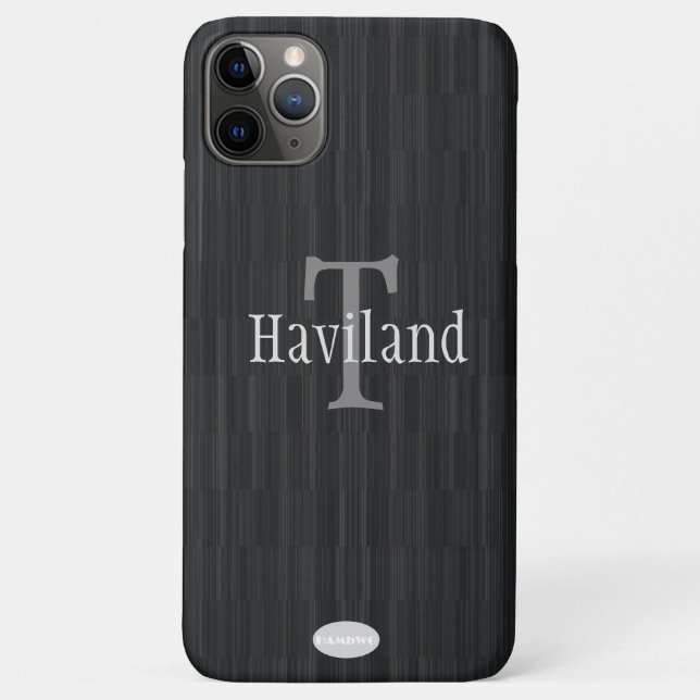 HAMbWG Karkohle Gray Gradient Monogram Case-Mate iPhone Hülle (Rückseite)