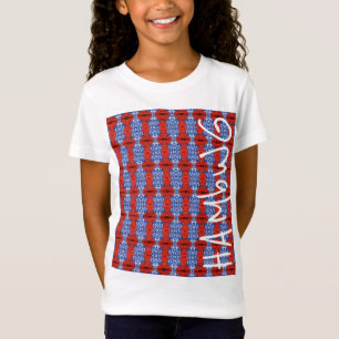 HAMbWG - Mädchen-T-Shirt - Rot Blau T-Shirt