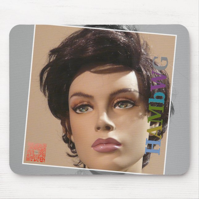HAMbWG Mannequin Mouse Pad w qr code & L:ogo Mousepad (Vorne)