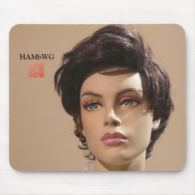 HAMbWG Mannequin Mouse Pad w qr Code Mousepad (Vorne)