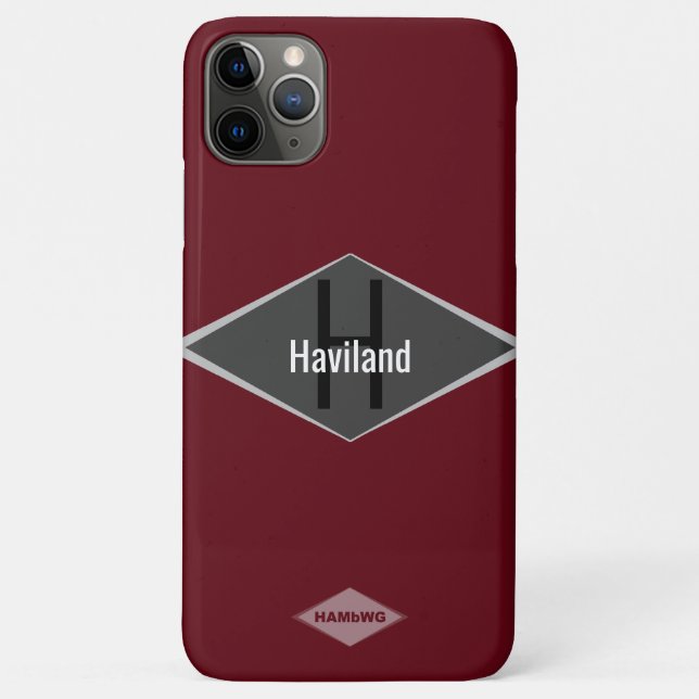 HAMbWG Monogramm benutzerdefinierte Farbe Case-Mate iPhone Hülle (Rückseite)