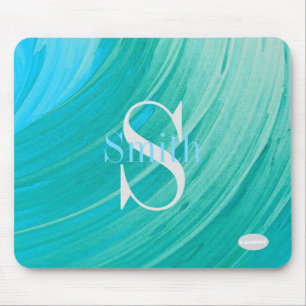 HAMbWG - Monogramm des Aqua-Swirls Mousepad