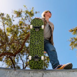 HAMbWG Olive Green Leopard Skateboard