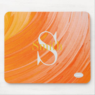 HAMbWG - Orange Swirl Monogramm Mousepad