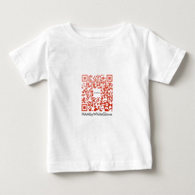 HAMbWG Romper 6 Farben - QR Code R Baby T-shirt (Vorderseite)
