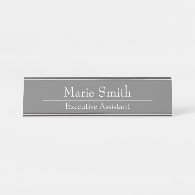 HAMbWG - Schreibtisch Name Plate - Name und Titel Schreibtischnamensplakette (Vorderseite )