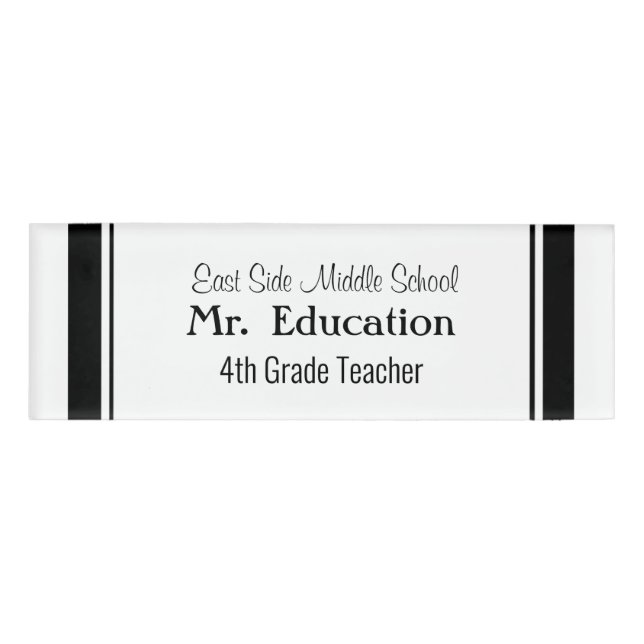 HAMbWG Schwarzgrenzmagnetisierung Namenschild (Vorderseite)