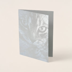 HAMbWG - Silberfolienkarte - Katze Folienkarte