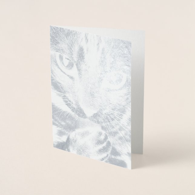 HAMbWG - Silberfolienkarte - Katze Folienkarte (Vorderseite)