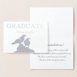 HAMbWG - Silver Foil Card - Graduate - Two Ravens Folienkarte