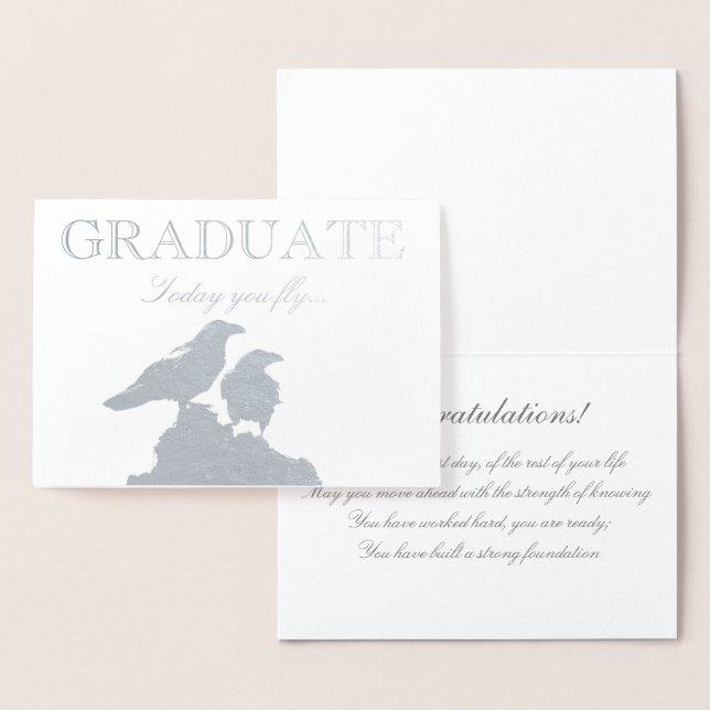 HAMbWG - Silver Foil Card - Graduate - Two Ravens Folienkarte (Anzeige)