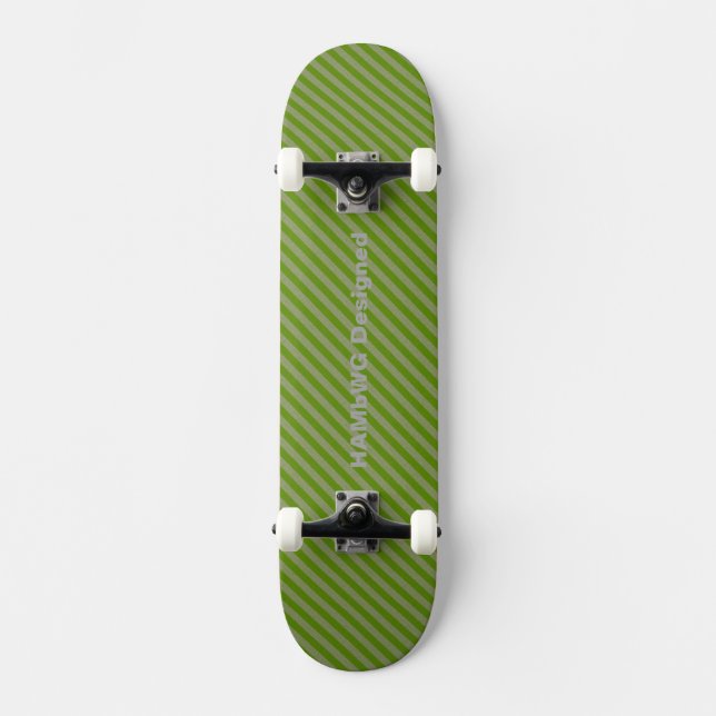 HAMbWG-Skateboard - Grüne Diagonal Skateboard (Vorderseite)