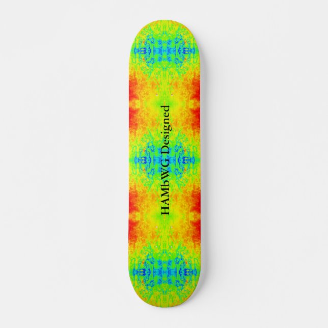 HAMbWG - Skateboards - Krawatte Gelb grün (Vorne)