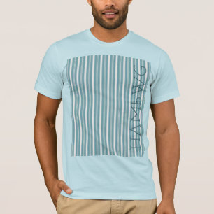 HAMbWG - T - Shirt - Aqua Stripe