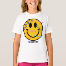 HAMbWG - T - Shirt - BESTE FREUNDIN Gelbes Emoji