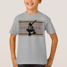 HAMbWG - T Shirt - Birnenstreifen mit Skateboarder