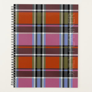 HAMbWG - Tagesplaner - Orange/Pink Kariert Planer
