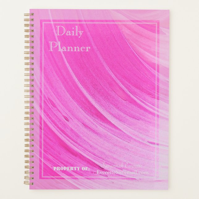 HAMbWG - Täglicher Planer - Rosa Swirl (Vorderseite)