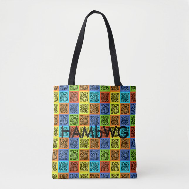 HAMbWG-Tasche - 4 Color QR mit Logo (Vorderseite)