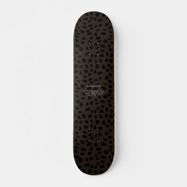 HAMbWG Taupe Leopard Skateboard (Vorne)