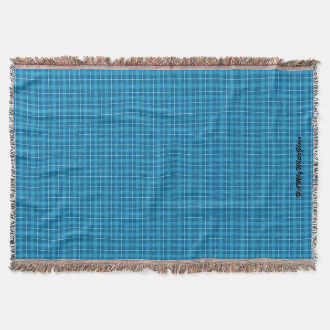 HAMbWG Throw Blanket - L. Blue Kariert Decke (Vorderseite)