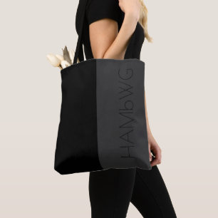 HAMbWG - Tote Bag- Black & Gray w HAMbWG Logo
