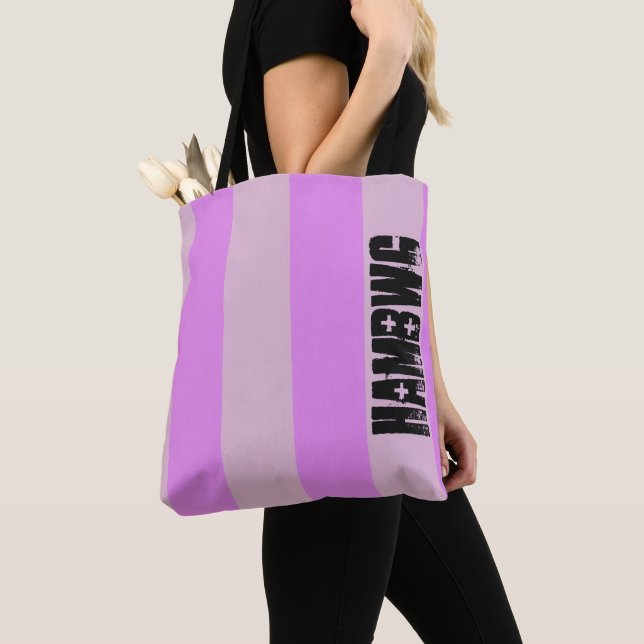 HAMbWG - Tote Bag- Bright Mint Stripe HAMbWG Logo (Von Nahem)