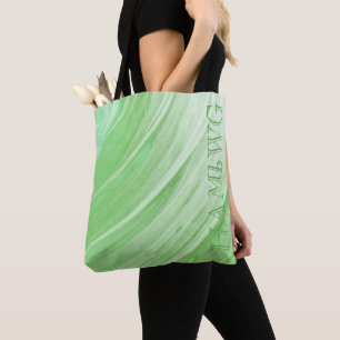 HAMbWG - Tote Bag - Kalkgrüner Swirl mit Logo