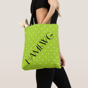 HAMbWG - Tote Bag - Limette mit Punkten