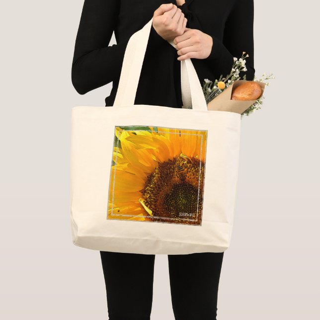 HAMbWG - Tote Bag - Malte Sonnenblume Jumbo Stoffbeutel (Vorderseite (Produkt))