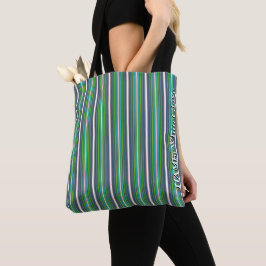 HAMbWG Tote Bag - Navy, Geen & White Streifen
