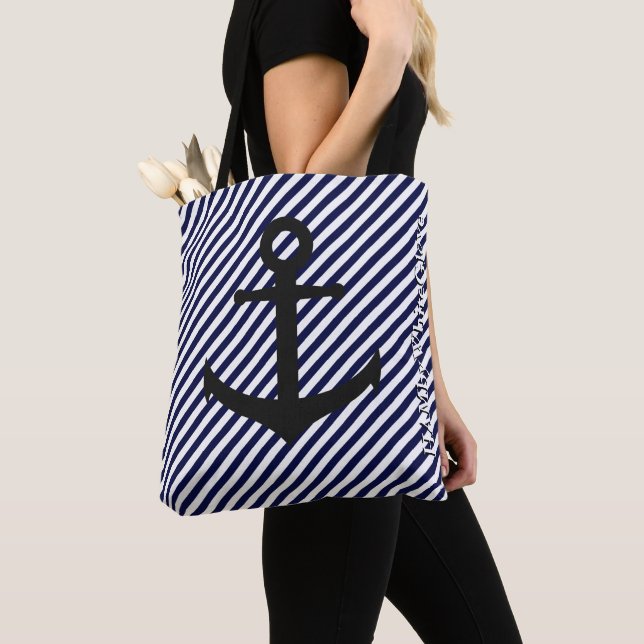 HAMbWG Tote Bag - Navy/White w Anchor (Von Nahem)