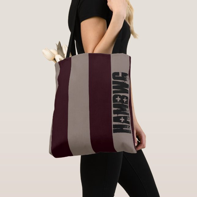 HAMbWG - Tote Bag - Pomegranitrot mit HAMbWG-Logo (Von Nahem)