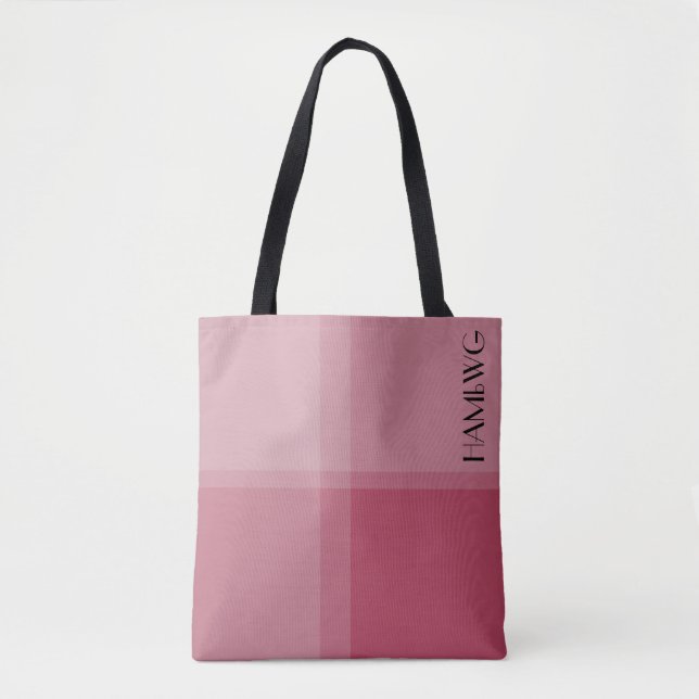 HAMbWG Tote Bag - Rose Kariert (Vorderseite)