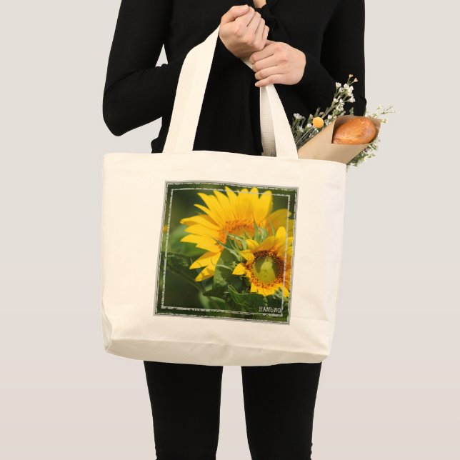 HAMbWG - Tote Bag - Sonnenblume Jumbo Stoffbeutel (Vorderseite (Produkt))