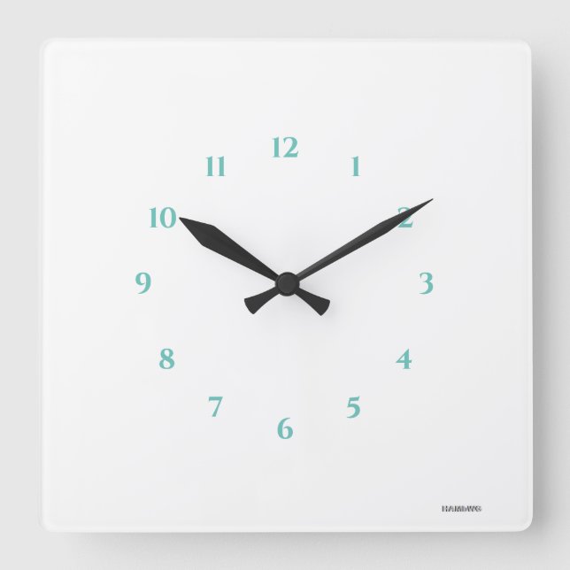 HAMbWG-Uhr Quadratische Wanduhr (Vorderseite)