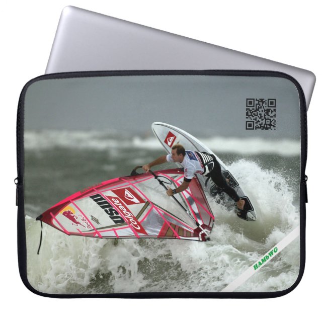 HAMbWG Windsurfen - 15" Neopren-Computertasche Laptopschutzhülle (Vorderseite)
