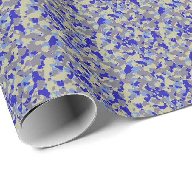 HAMbWG Wrapping Paper - Blue Camouflage Geschenkpapier (Rolleneckpunkt)