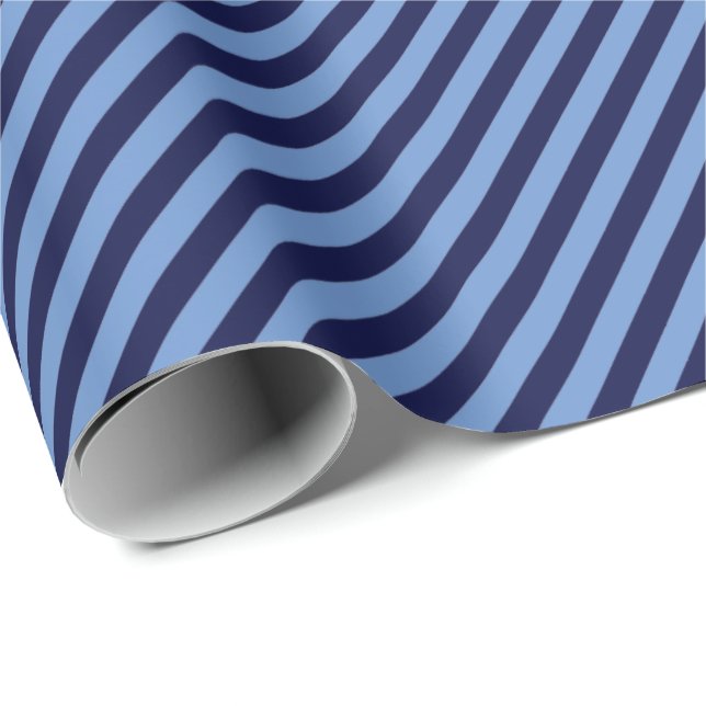 HAMbWG Wrapping Paper - Light Bl Navy Stripe Geschenkpapier (Rolleneckpunkt)