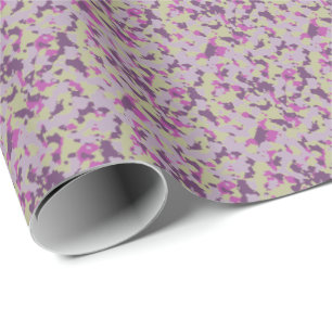 HAMbWG Wrapping Paper - Lila Camouflage Geschenkpapier