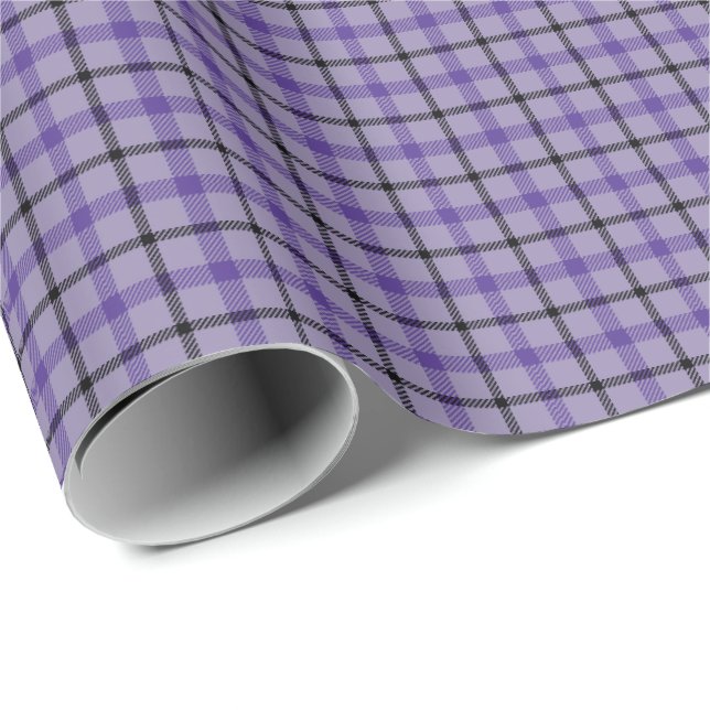 HAMbWG Wrapping Paper - Lila Tartan Geschenkpapier (Rolleneckpunkt)