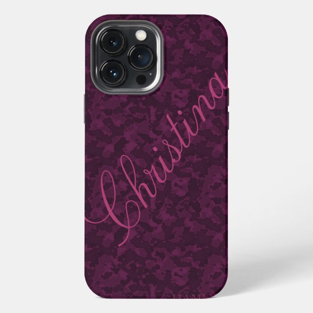 HAMbWG Xtreme Phone Case - Raspberry Camouflage iPhone Hülle (Rückseite)