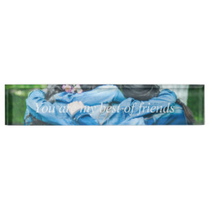 HAMbyWG - Acrylblock mit Namen - Beste Freunde Namensplakette
