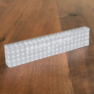 HAMbyWG - Acrylglas-Schreibtisch-Schild - Perle Namensplakette