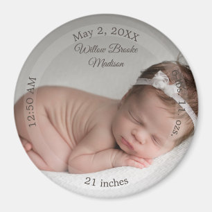 HAMbyWG - Baby Birth Announcement Magnet