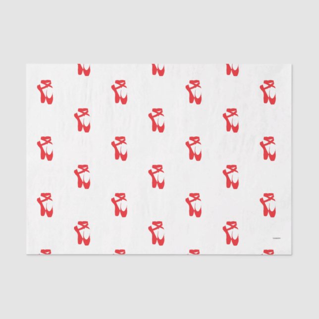 HAMbyWG - Ballerina Slippers in Rot Seidenpapier (Vorderseite)