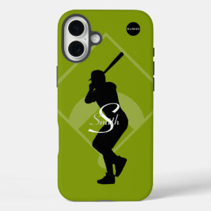 HAMbyWG - Baseball Player Graphic & Your Name iPhone 16 Plus Hülle