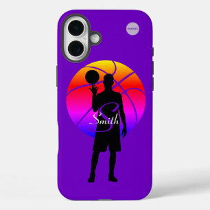 HAMbyWG - Basketball Player Graphic & Your Name iPhone 16 Plus Hülle