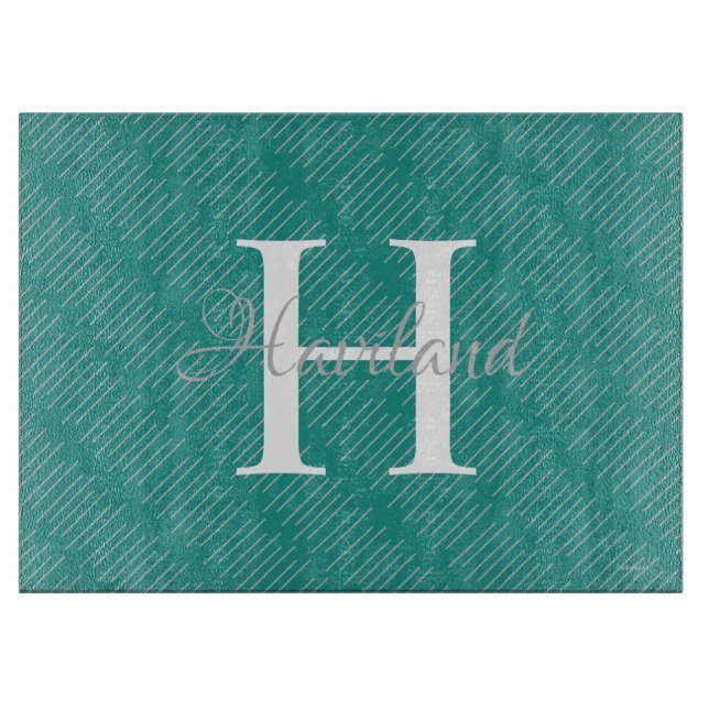 HAMbyWG Benutzerdefinierte zweifarbige Monogramm Schneidebrett (Vorderseite)