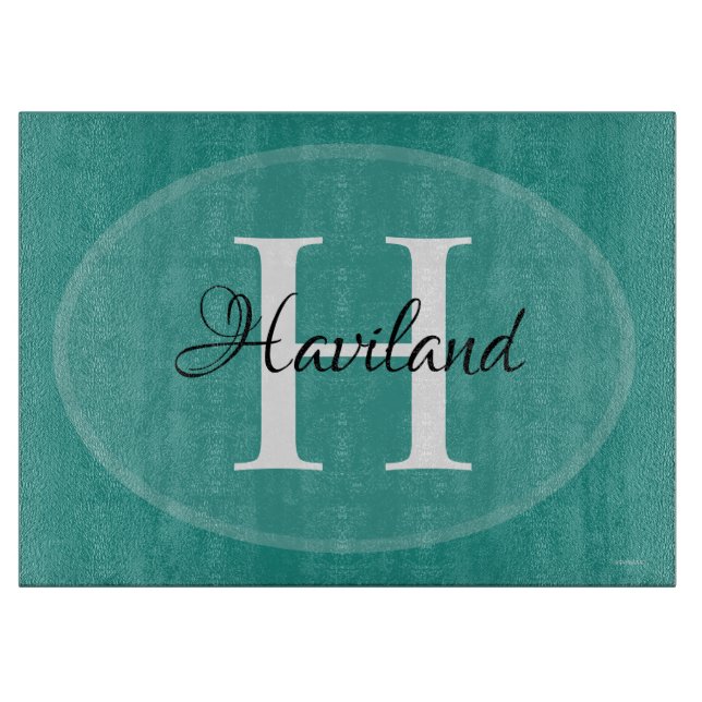 HAMbyWG Benutzerdefinierte zweifarbige Monogramm Schneidebrett (Vorderseite)